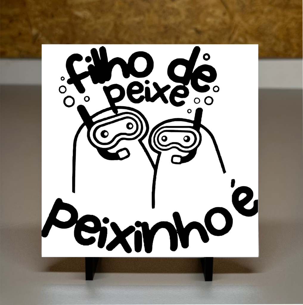 Azulejo Dia Do Pai Filho De Peixe Peixinho Nandoprintshop