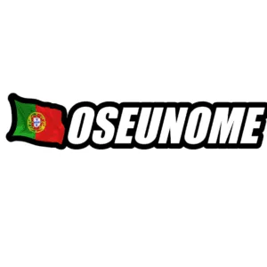 AUTOCOLANTE NOME + BANDEIRA