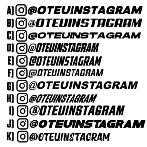 AUTOCOLANTE - @ DO TEU INSTAGRAM