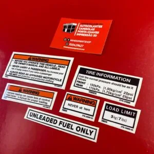 KIT AUTOCOLANTES DE ADVERTÊNCIAS - YAMAHA DT 50 LC LCD LCDE