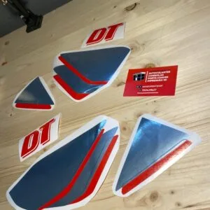 KIT AUTOCOLANTES YAMAHA DT 50 LCDE - CROMADO E VERMELHO