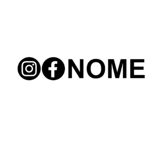AUTOCOLANTE - INSTAGRAM + FACEBOOK + NOME