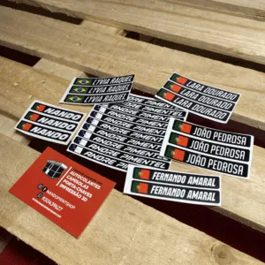 AUTOCOLANTE NOME+ BANDEIRA PERSONALIZADO