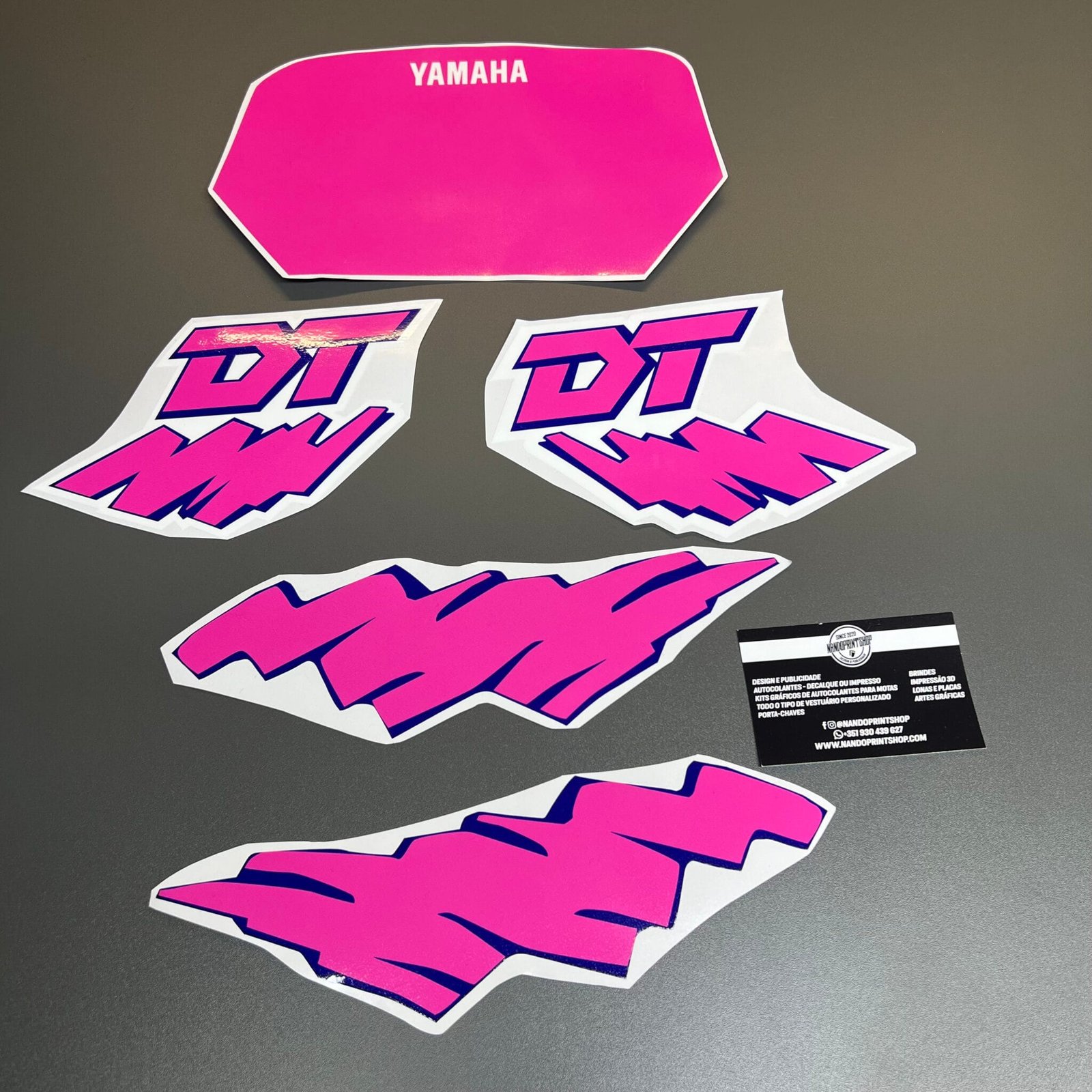 KIT AUTOCOLANTES YAMAHA DT 50 LC ROSA E ROXO 1990 1994 - NANDOPRINTSHOP