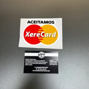 AUTOCOLANTE - ACEITAMOS XERECARD