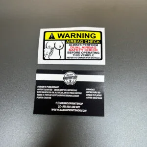 AUTOCOLANTE - AIRBAG CHECK BOOBS