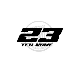 AUTOCOLANTE - NOME + NÚMERO PERSONALIZADO