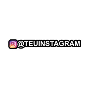 AUTOCOLANTE COM O TEU @ DO INSTAGRAM