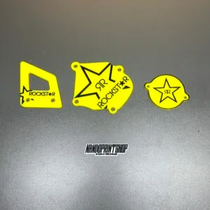 KIT TAMPAS 3D ROCKSTAR AMARELO E PRETO - YAMAHA DTR DTRE DTX 125