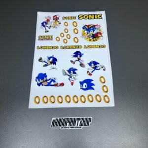 FOLHA DE AUTOCOLANTES - SONIC