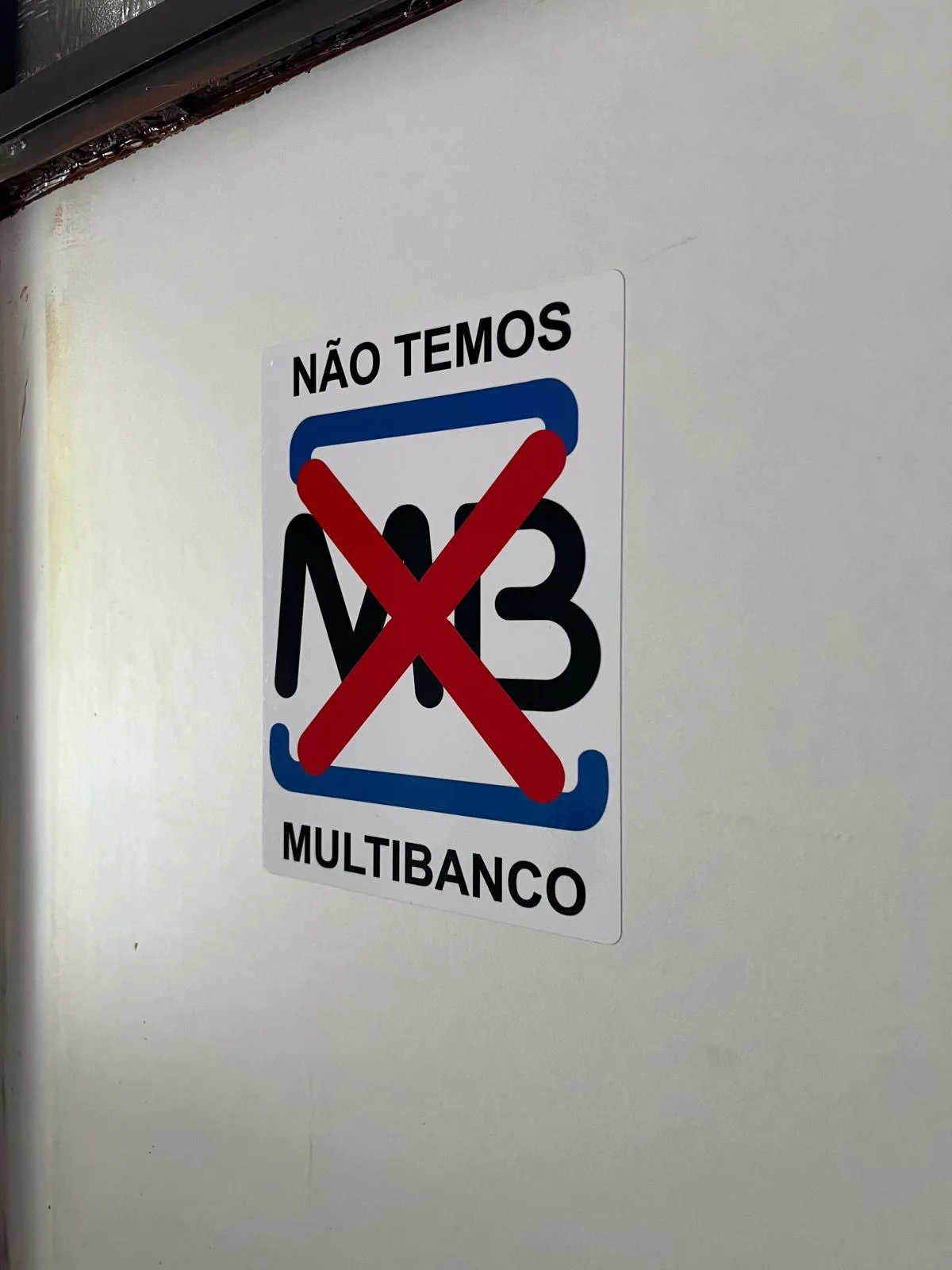 AUTOCOLANTE - Não temos Multibanco