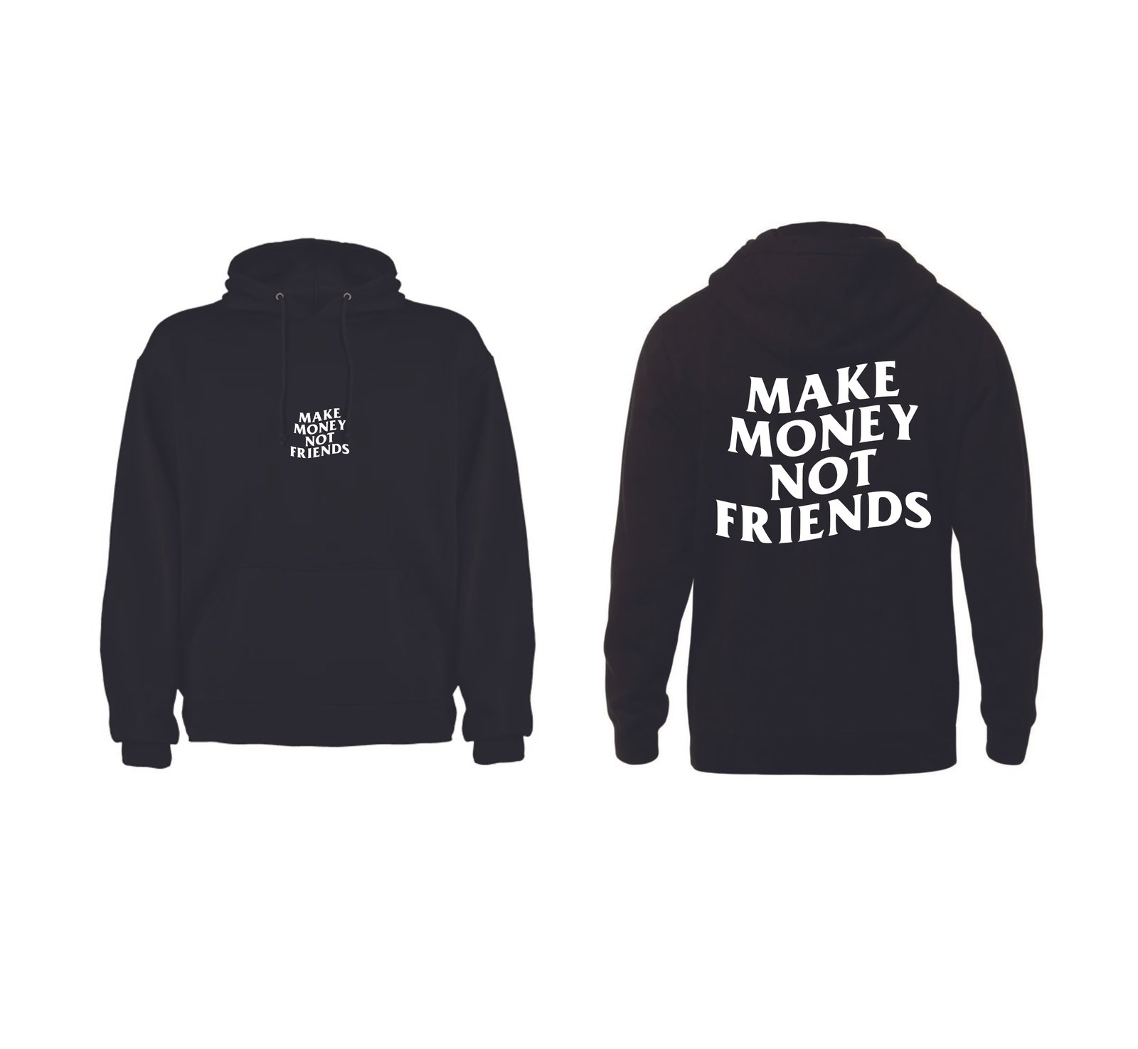 CAMISOLA COM CAPUZ - MAKE MONEY NOT FRIENDS